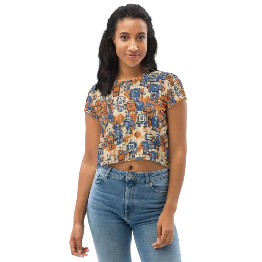 Clockwork Tangerine on a Crop Tee