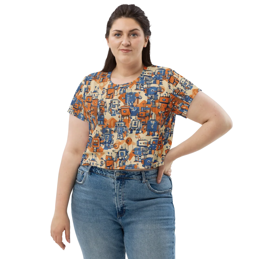 Clockwork Tangerine on Crop Tee — Front