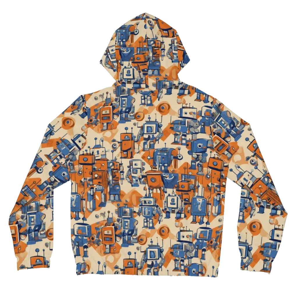 Clockwork Tangerine on Women's Full-Zip Hoodie — Back