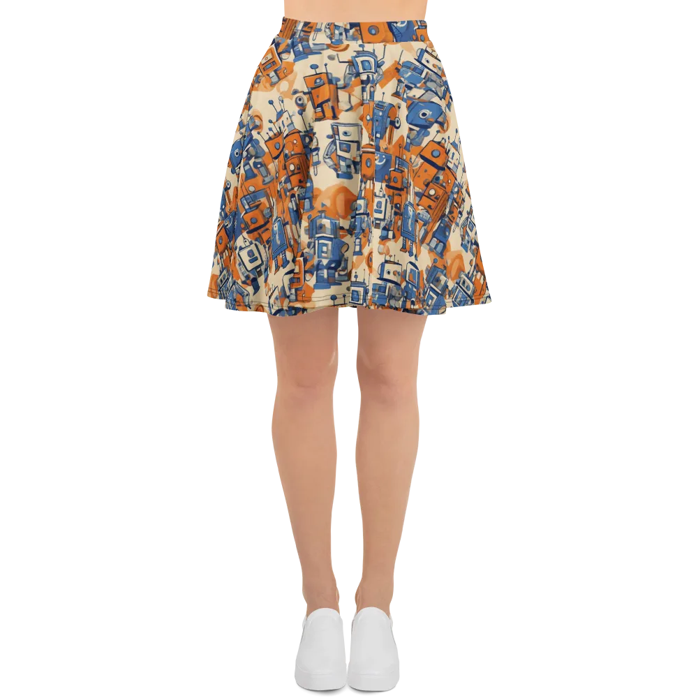 Clockwork Tangerine on Skater Skirt — Front