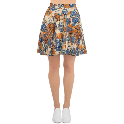 Clockwork Tangerine on a Skater Skirt