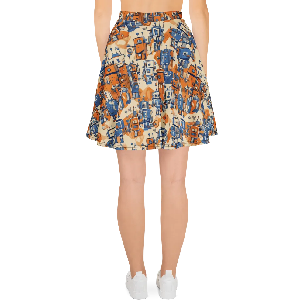 Clockwork Tangerine on Skater Skirt — Back