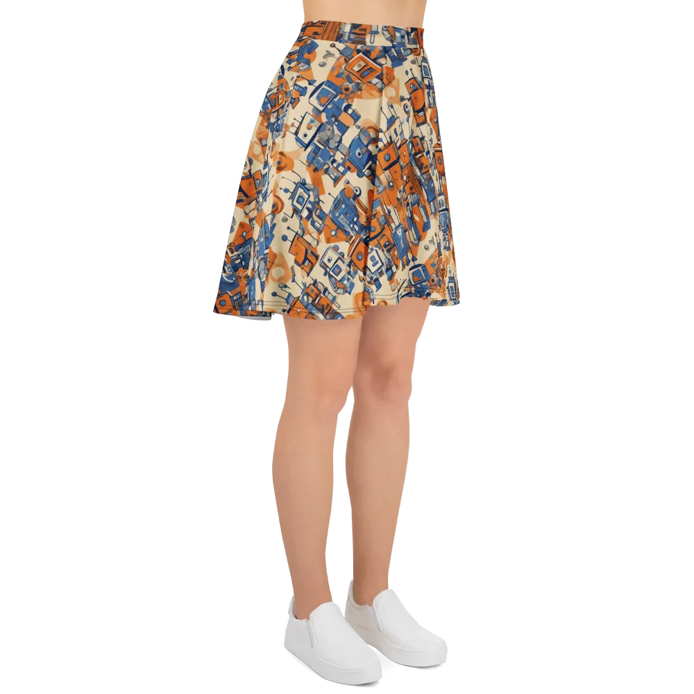 Clockwork Tangerine on Skater Skirt — Right