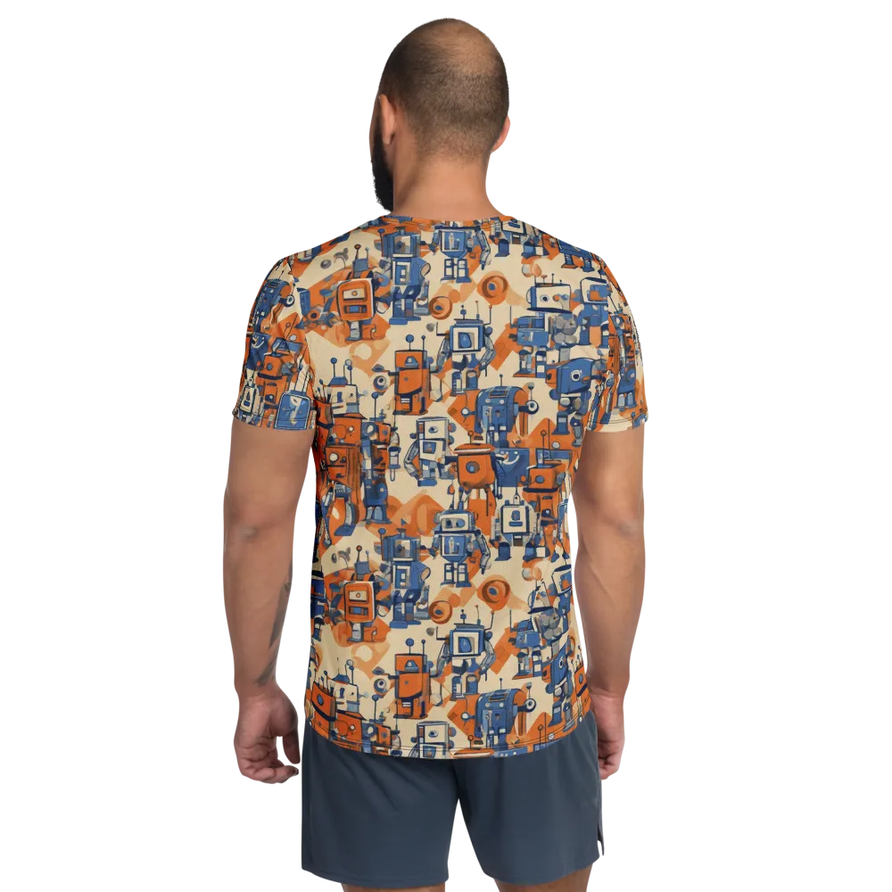Clockwork Tangerine on Men's Athletic T-Shirt — Back
