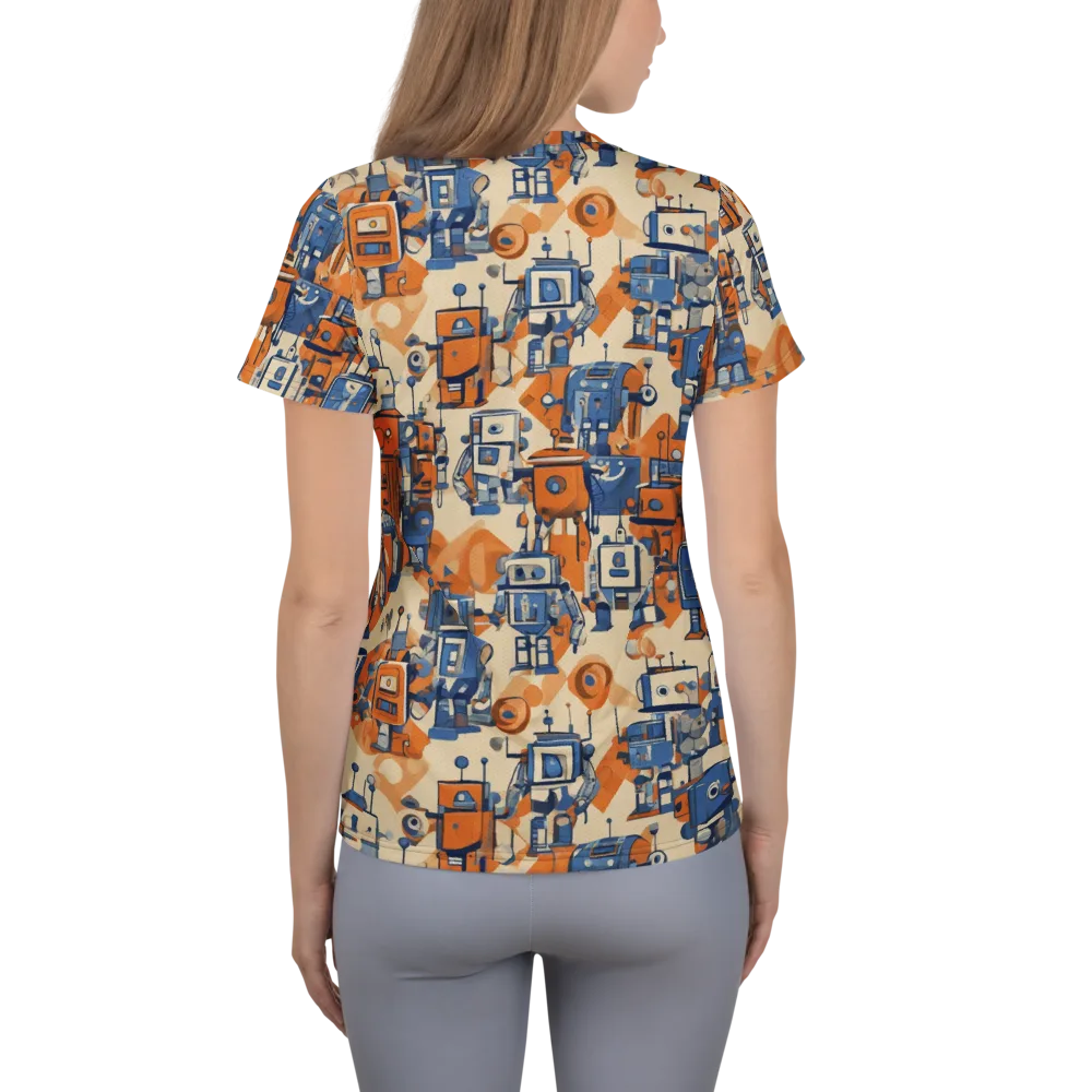 Clockwork Tangerine on Women's Athletic T-Shirt — Back