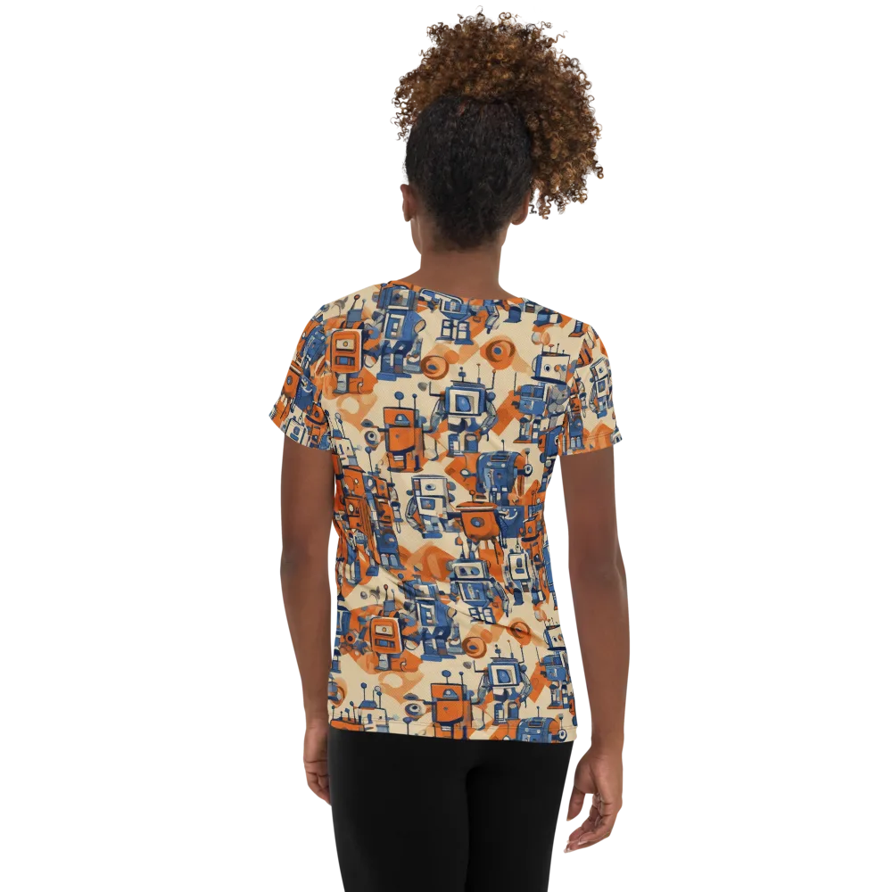 Clockwork Tangerine on Women's Athletic T-Shirt — Back