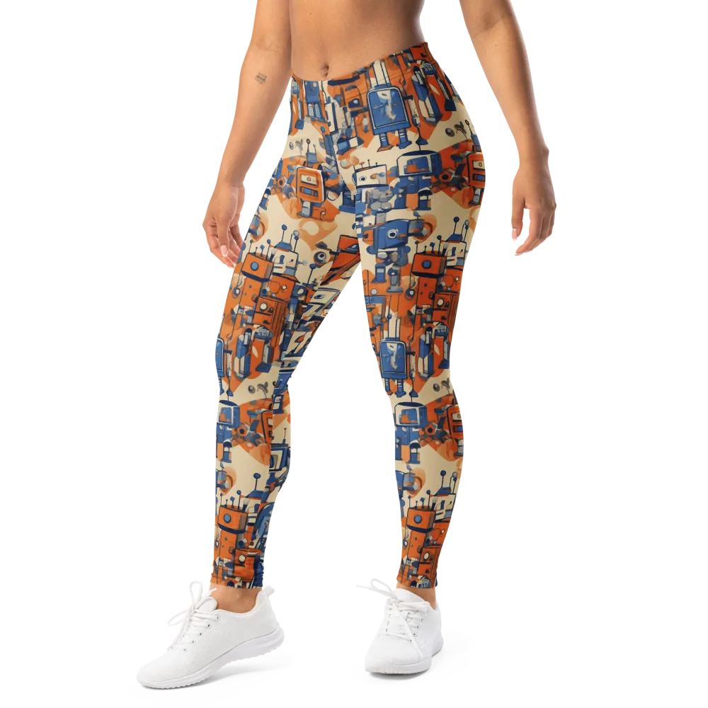 Clockwork Tangerine on Leggings — Left Front