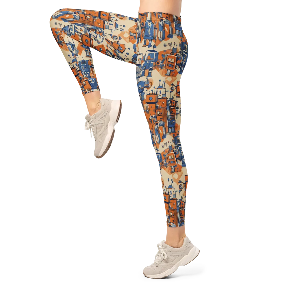 Clockwork Tangerine on Leggings — Left
