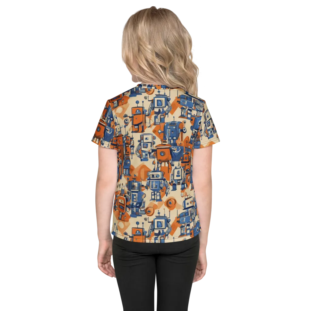 Clockwork Tangerine on Kids Crew Neck T-Shirt — Back