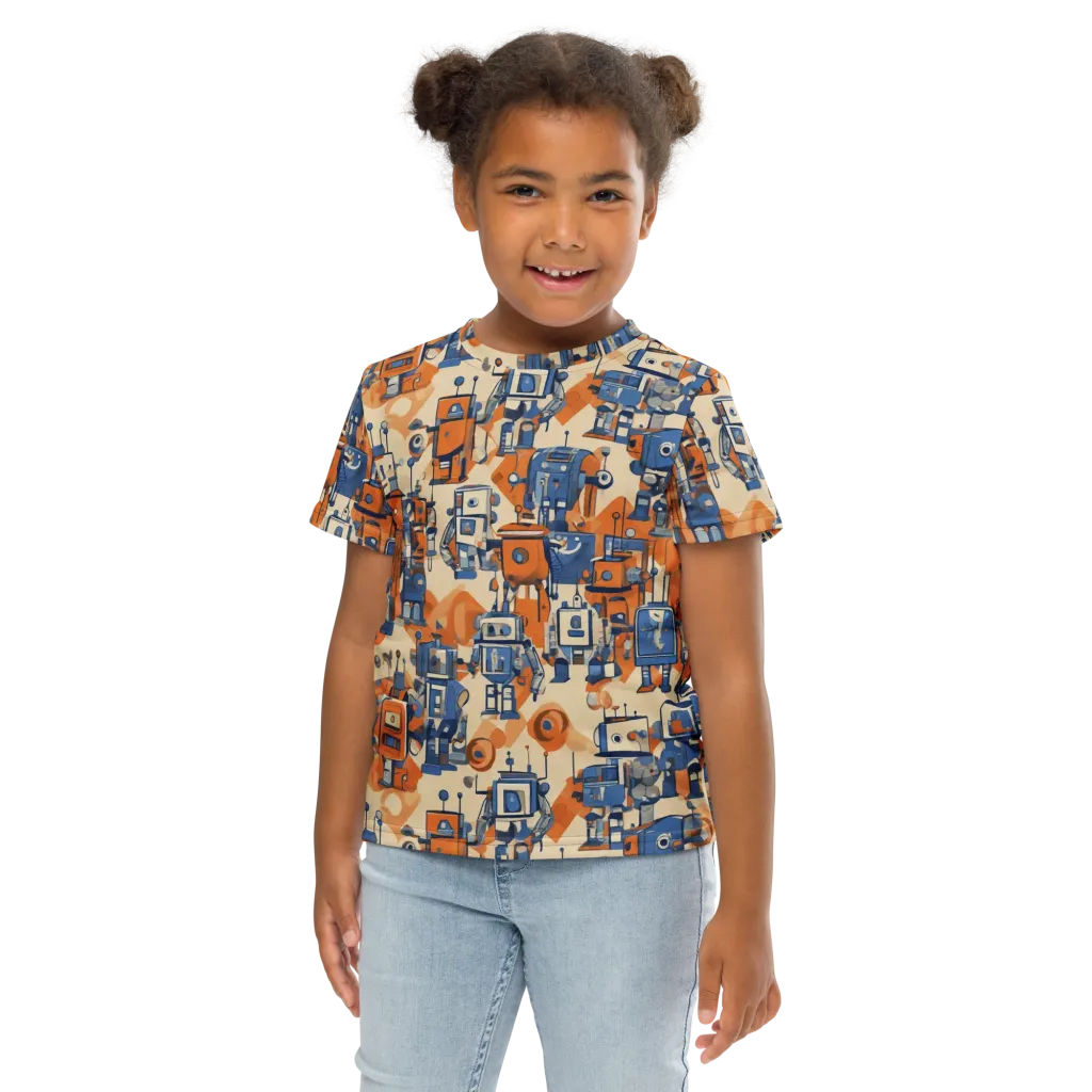 Clockwork Tangerine on Kids Crew Neck T-Shirt — Front