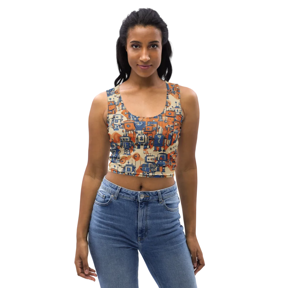 Clockwork Tangerine on Crop Top — Front