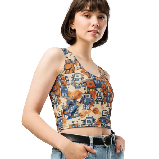 Clockwork Tangerine on a Crop Top