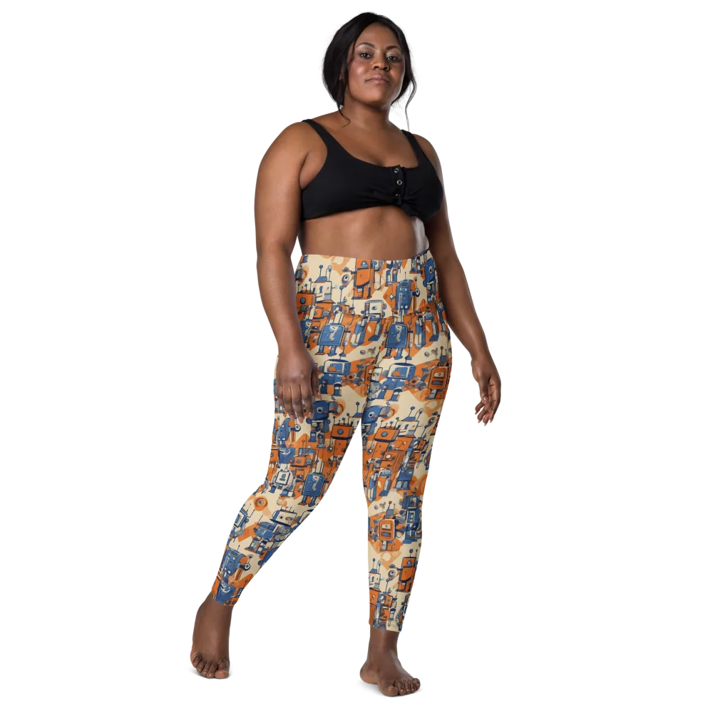 Clockwork Tangerine on Leggings with Pockets — Front