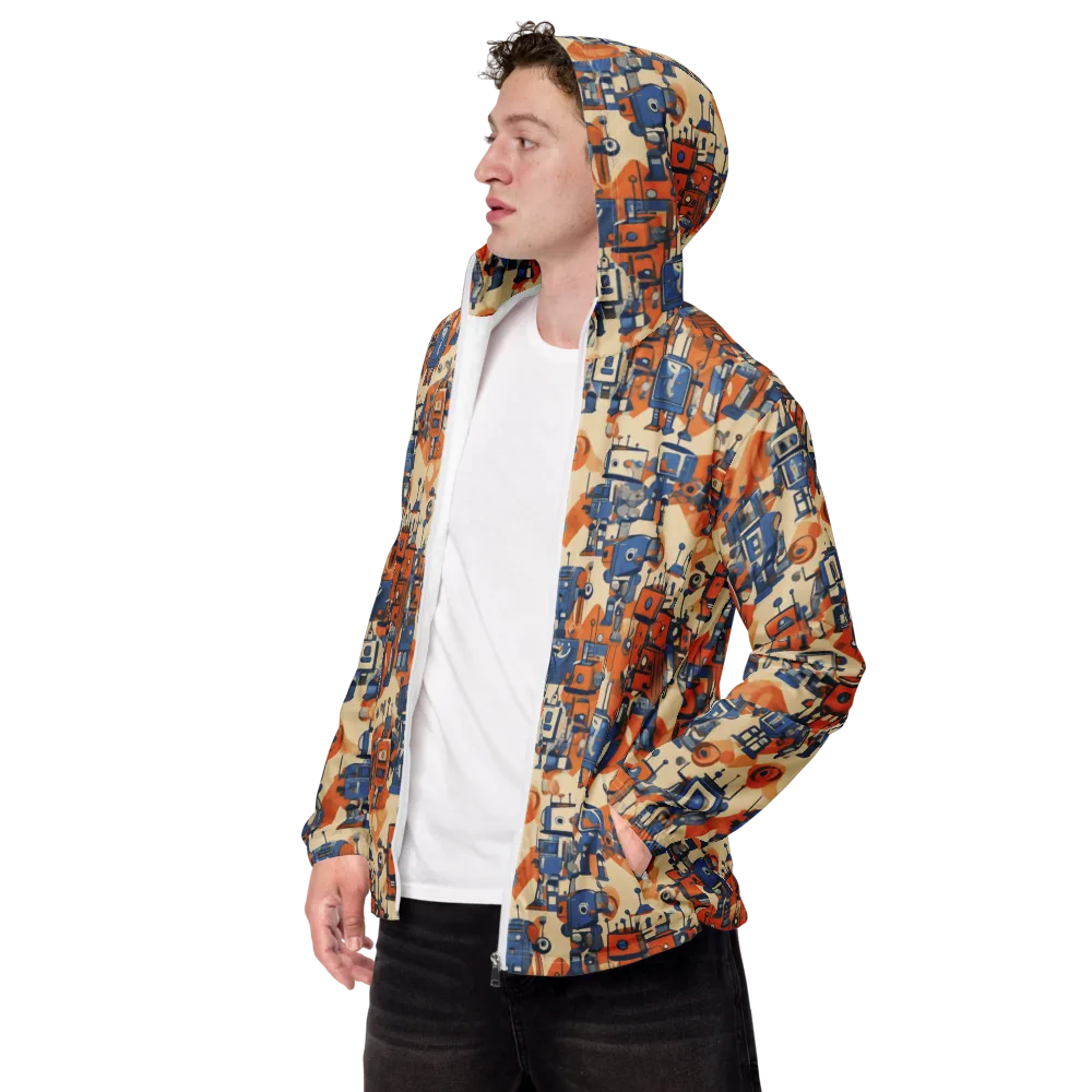 Clockwork Tangerine on Men's Windbreaker — Left Front