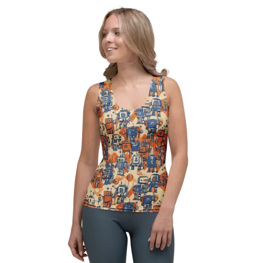 Clockwork Tangerine on a Women's Tank Top