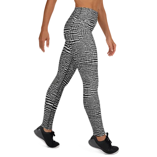 Monochrome Mosaic on a Yoga Leggings