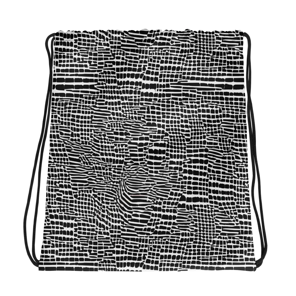 Monochrome Mosaic on Drawstring Bag — Photo