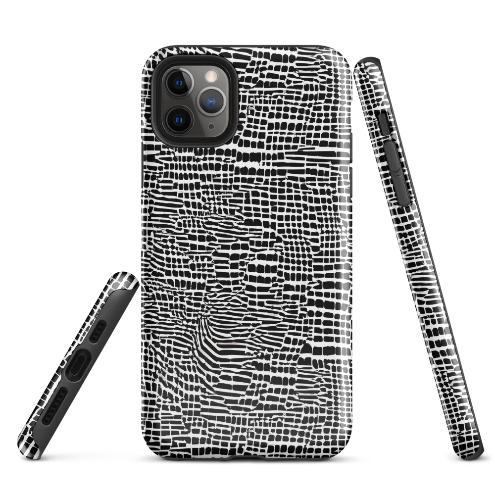 Monochrome Mosaic on Tough Case for iPhone® — Front