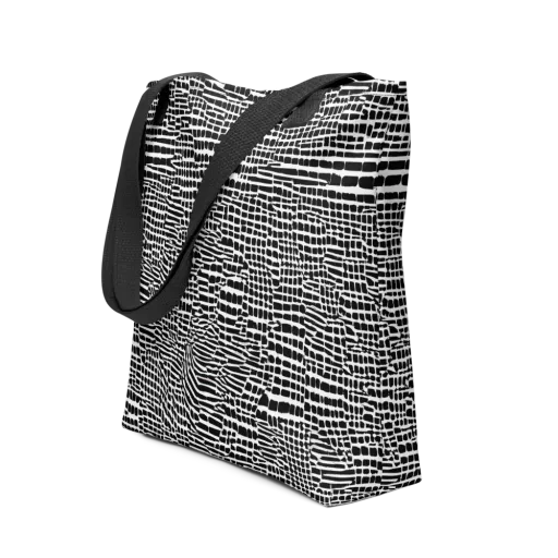 Monochrome Mosaic on a Tote Bag