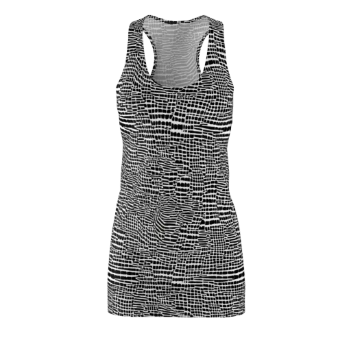 Monochrome Mosaic on a Racerback Dress