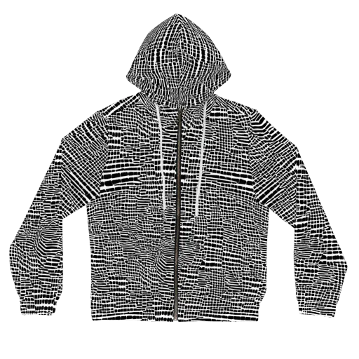 Monochrome Mosaic on a Women's Full-Zip Hoodie