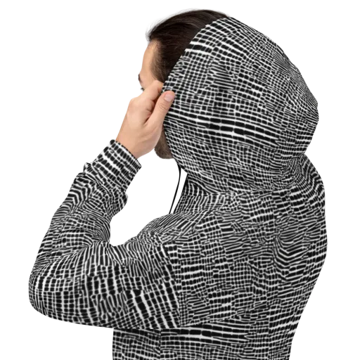 Monochrome Mosaic on a Hoodie