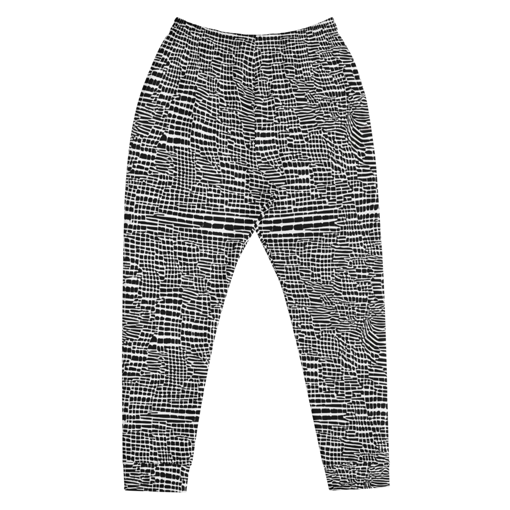 Monochrome Mosaic on Men's Joggers — Front