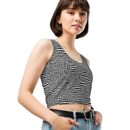 Monochrome Mosaic on a Crop Top