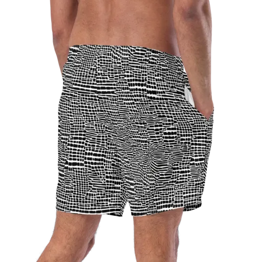 Monochrome Mosaic on a Swim Trunks
