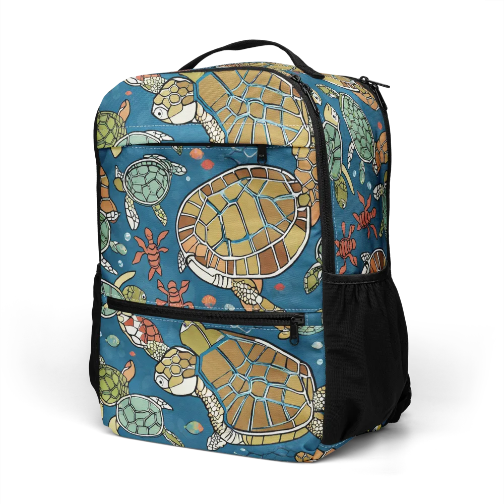 Tidal Tortoise on Utility Backpack — Left Front