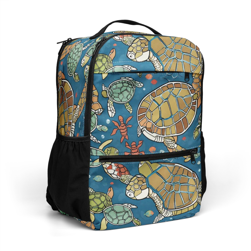 Tidal Tortoise on Utility Backpack — Right Front