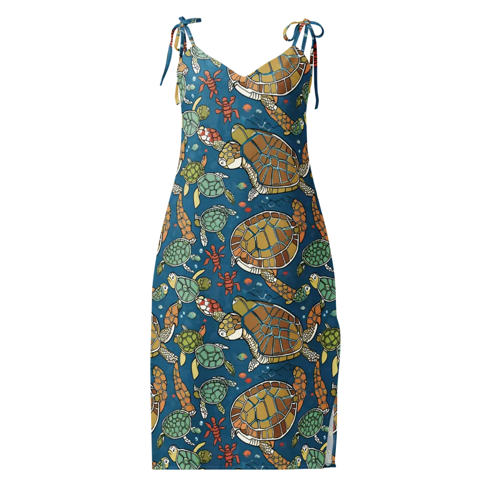 Tidal Tortoise on Slip Dress — Front