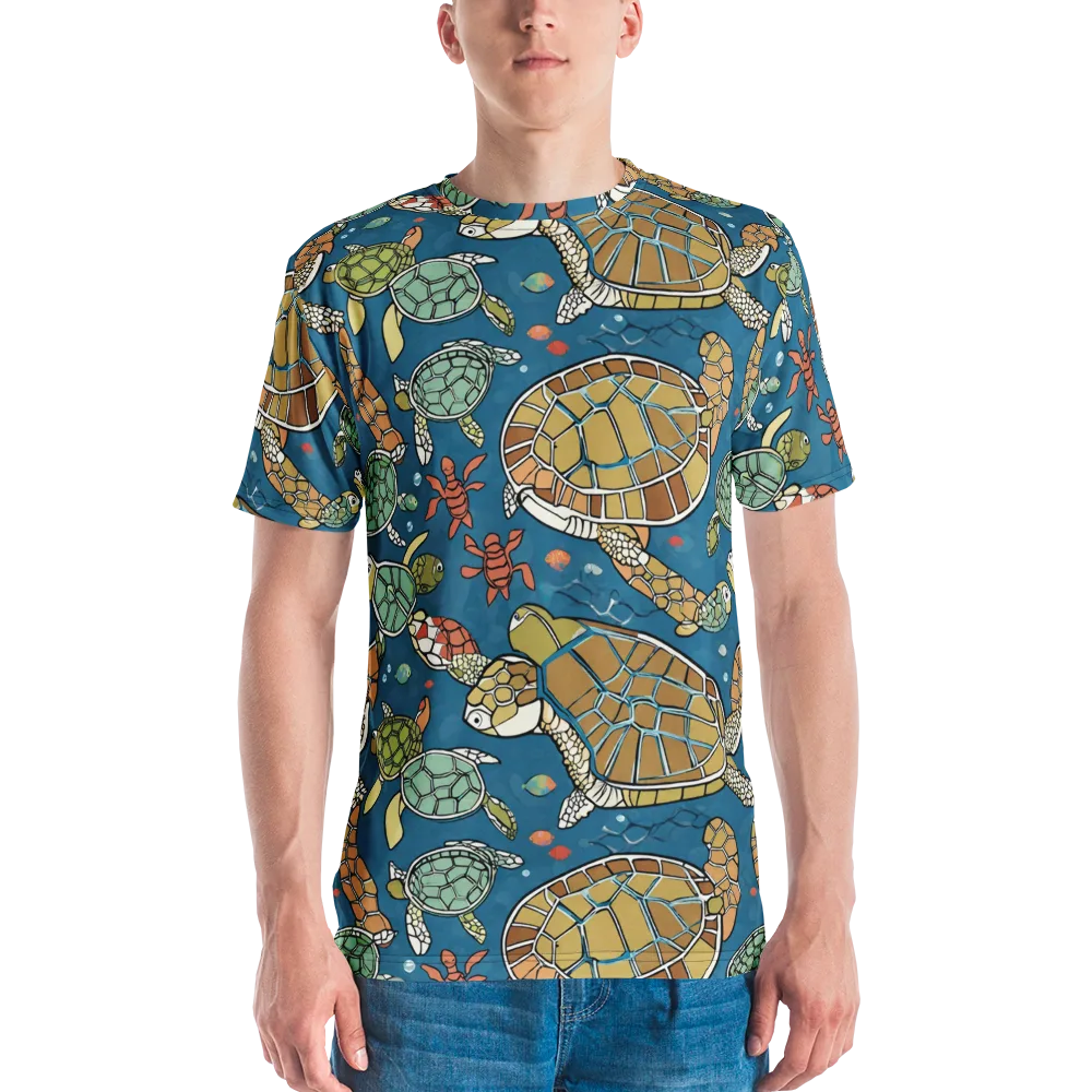 Tidal Tortoise on Men's Crew Neck T-Shirt — Front