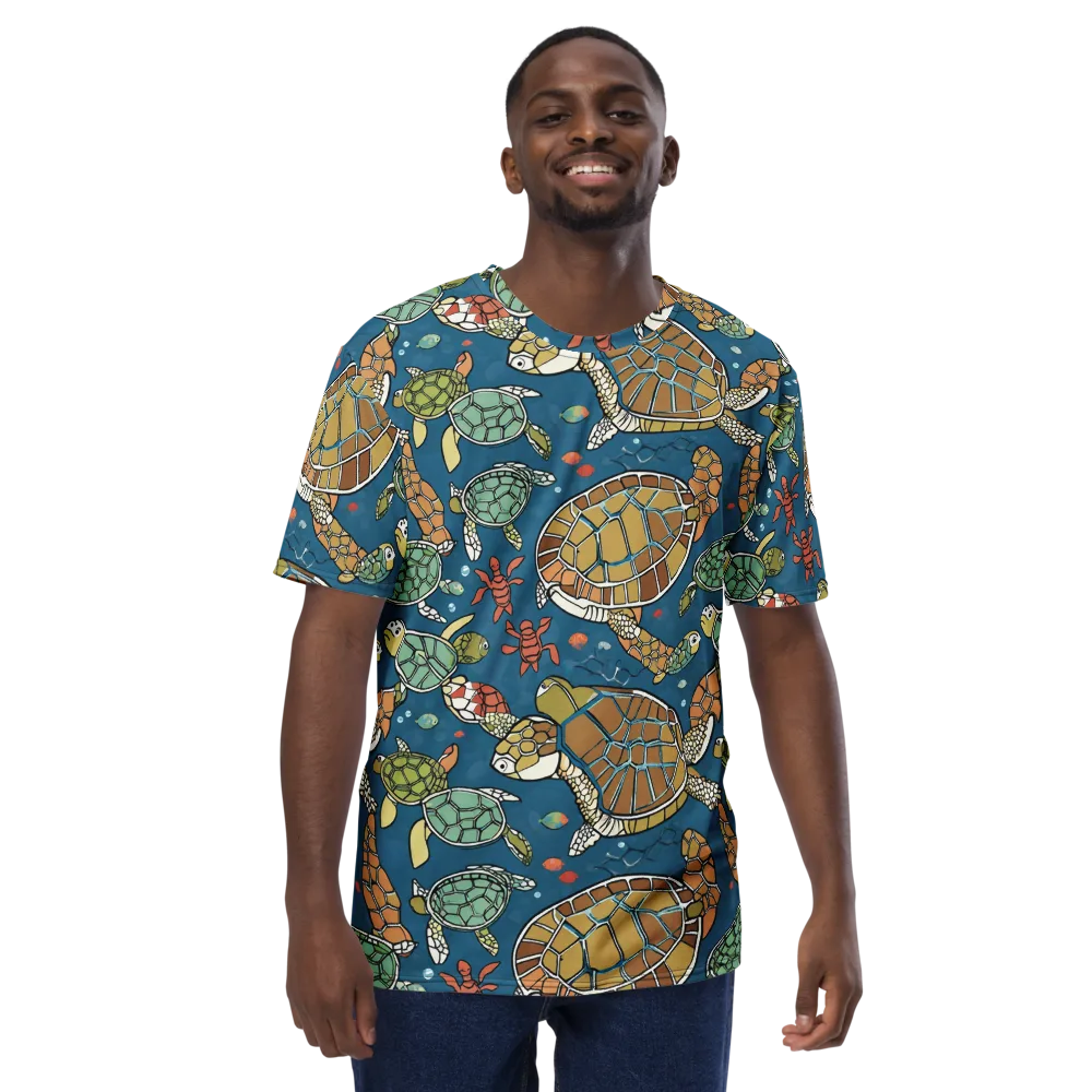 Tidal Tortoise on Men's Crew Neck T-Shirt — Front