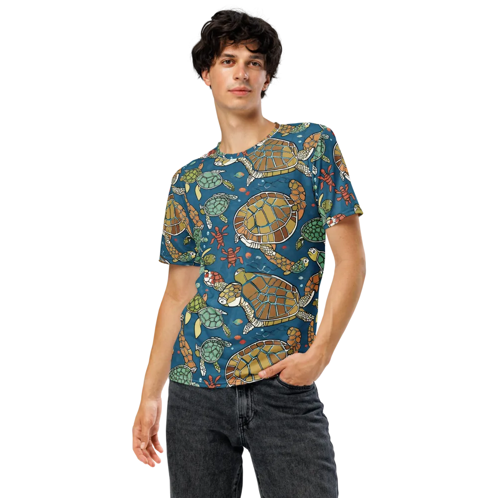 Tidal Tortoise on Men's Crew Neck T-Shirt — Front
