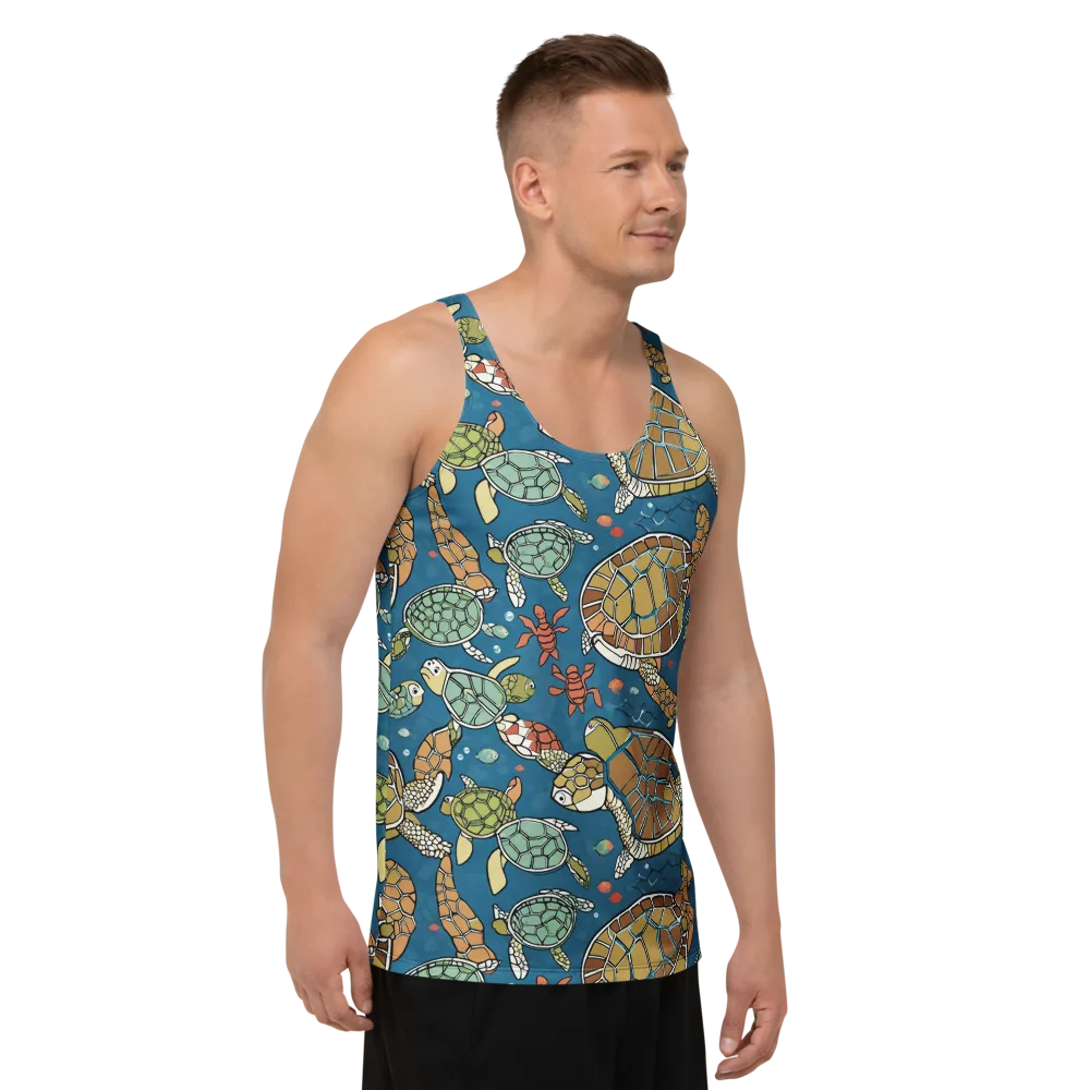 Tidal Tortoise on Men's Tank Top — Right Front