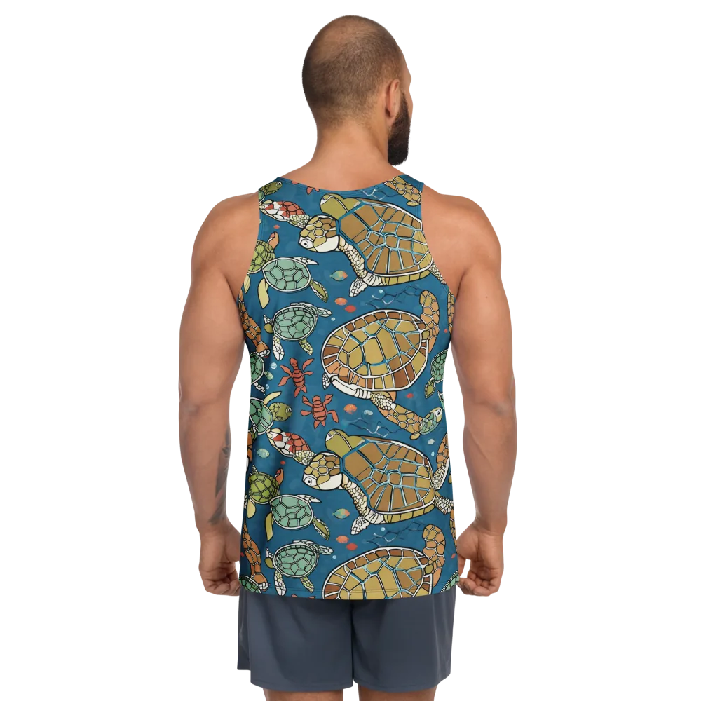 Tidal Tortoise on Men's Tank Top — Back