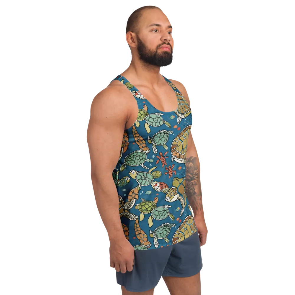 Tidal Tortoise on Men's Tank Top — Right Front