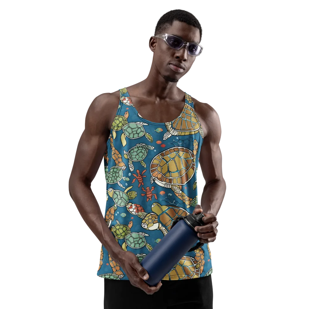 Tidal Tortoise on Men's Tank Top — Front