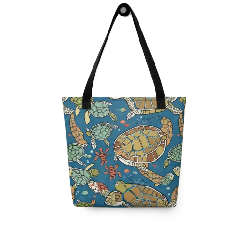 Tidal Tortoise on a Tote Bag