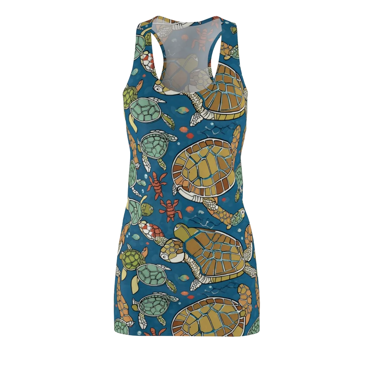 Tidal Tortoise on Racerback Dress — Front