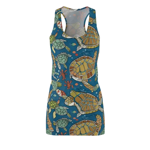 Tidal Tortoise on a Racerback Dress