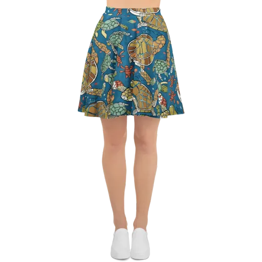Tidal Tortoise on a Skater Skirt
