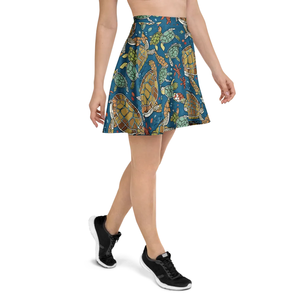 Tidal Tortoise on Skater Skirt — Right