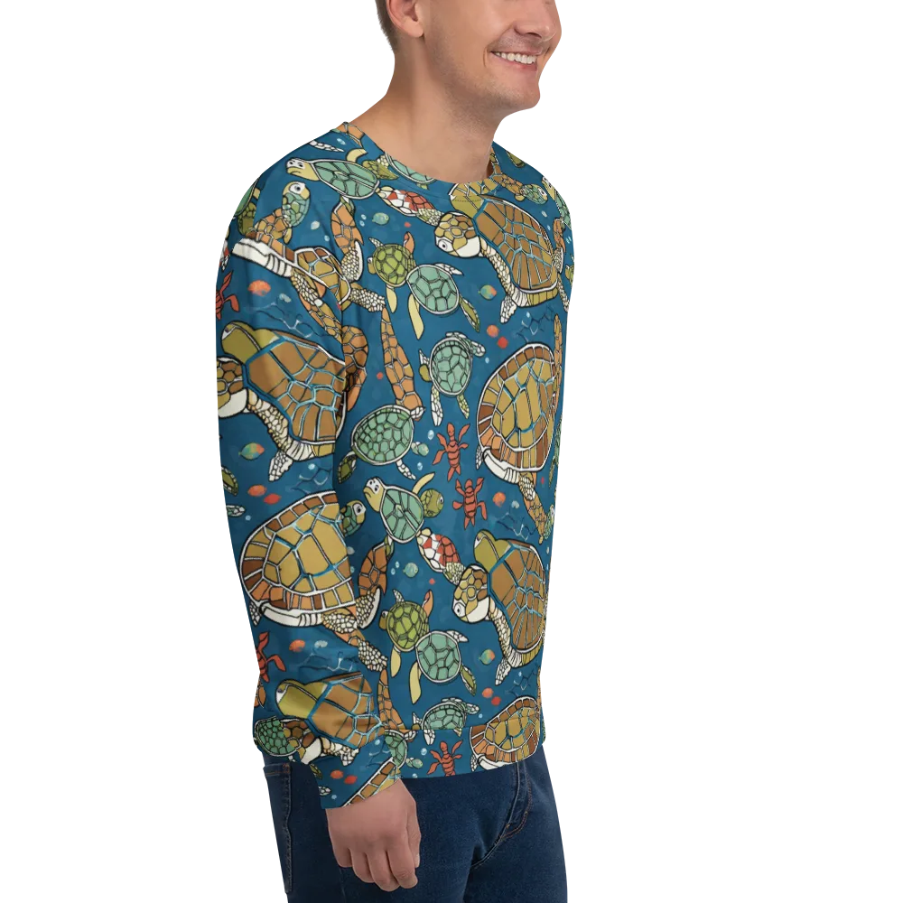 Tidal Tortoise on Sweatshirt — Right Front