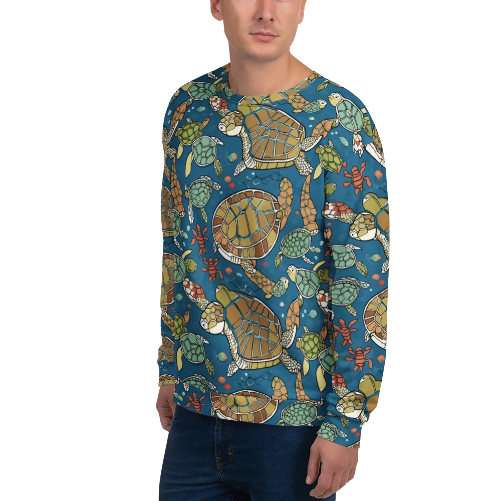 Tidal Tortoise on Sweatshirt — Left Front