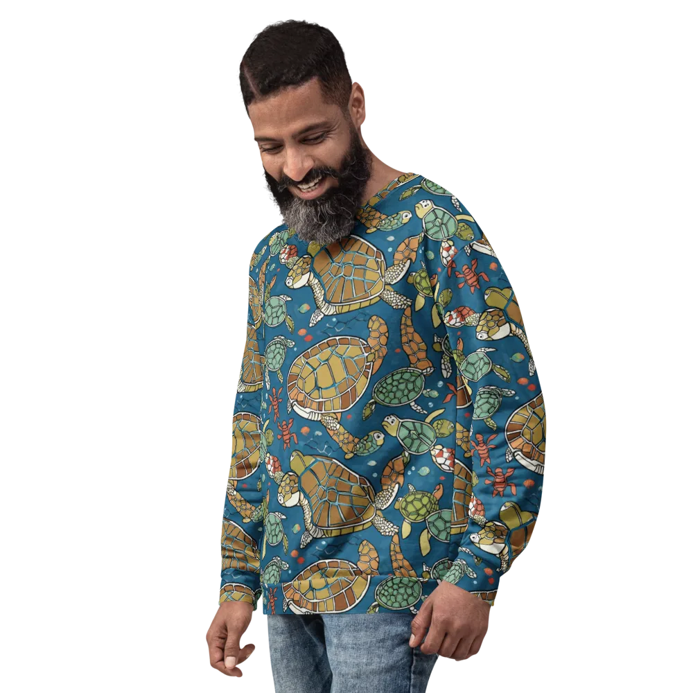 Tidal Tortoise on Sweatshirt — Left Front
