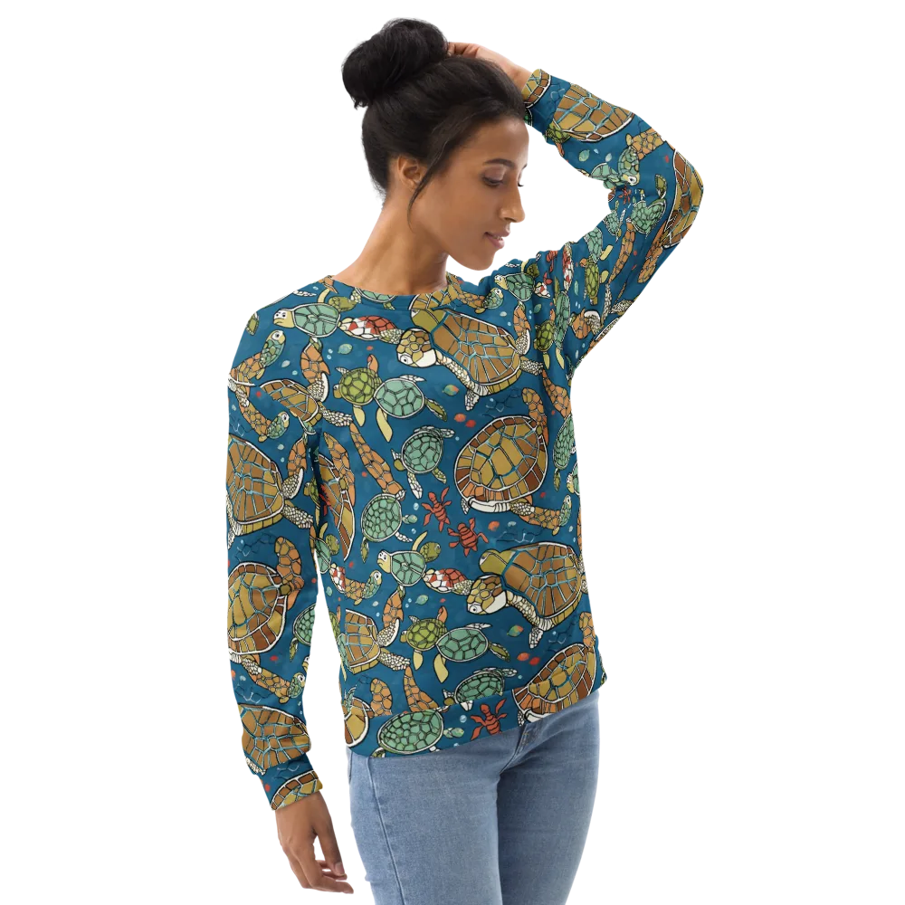Tidal Tortoise on Sweatshirt — Right Front