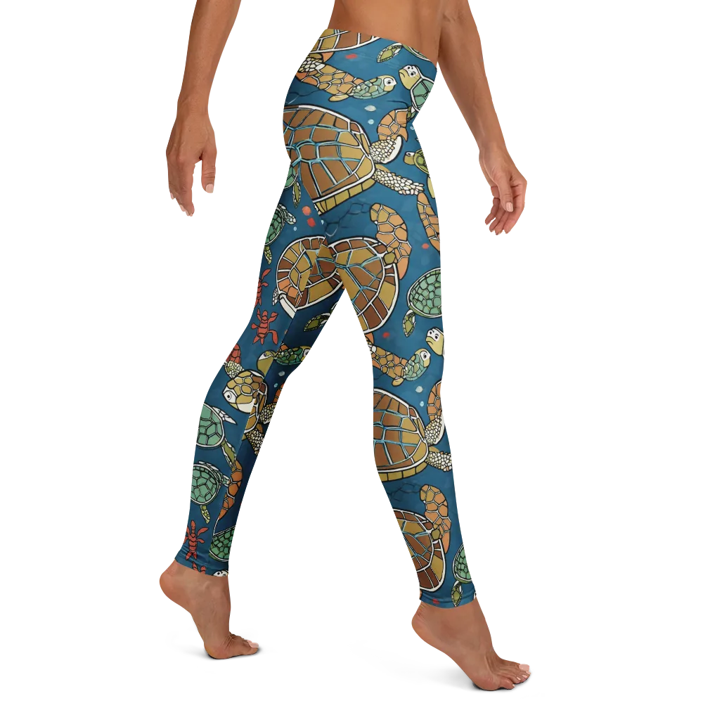 Tidal Tortoise on Leggings — Right