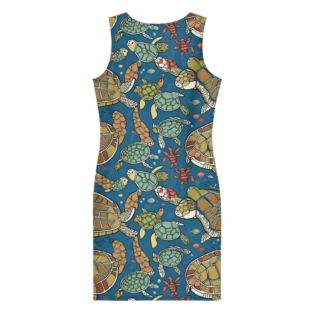 Tidal Tortoise on Bodycon Dress — Back